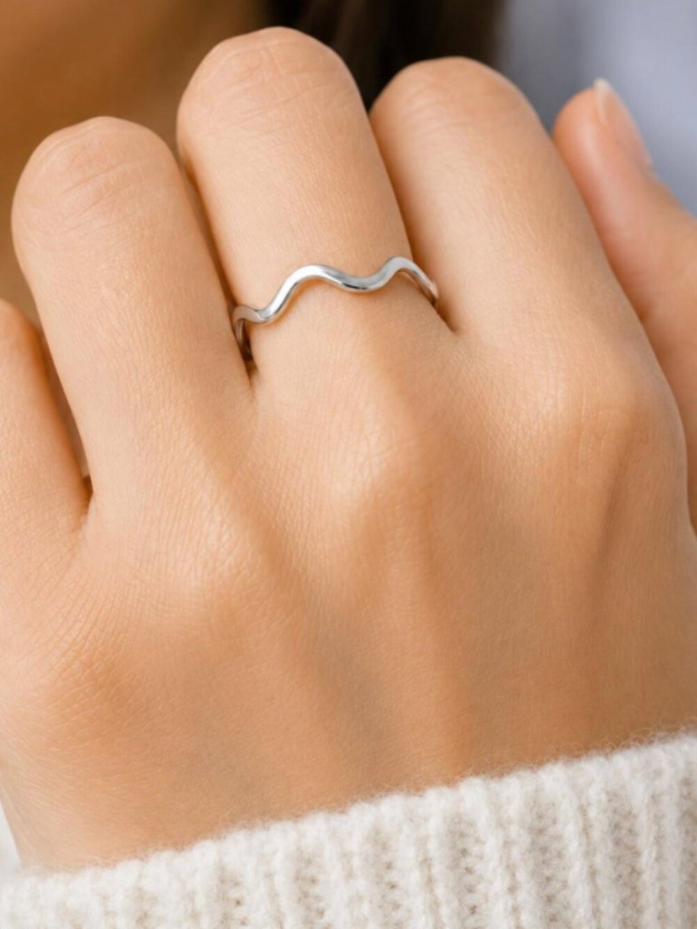 925 Sterling Silver Ring - Wave Pattern